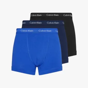 Calvin Klein Mens 3Pack Trunks Blue Multi