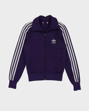 00s Adidas Purple / White Stripe Track Jacket - S / XS