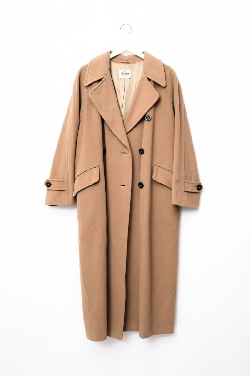 0539_CAMEL DOUBLE BREASTED WOOL COAT