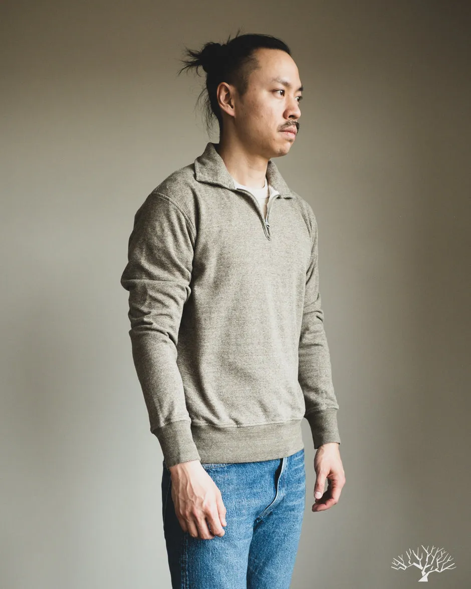 1/4 Zip Campus Pullover - Sage