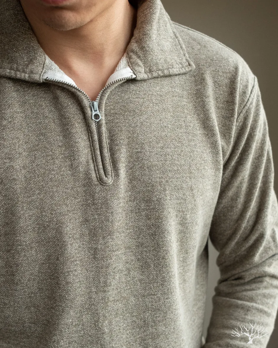 1/4 Zip Campus Pullover - Sage