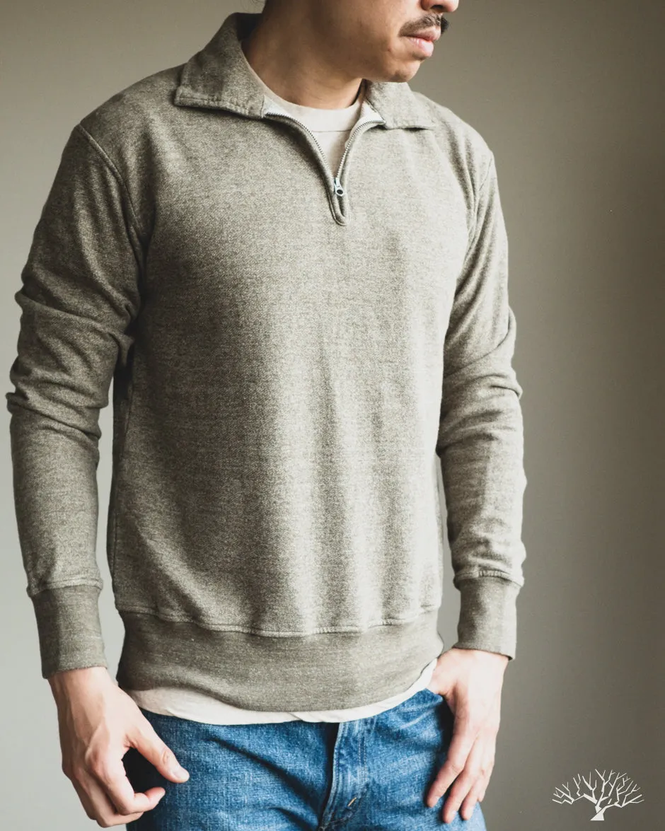 1/4 Zip Campus Pullover - Sage