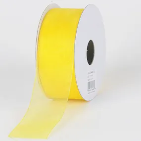 1.5" Sheer Daffodil Ribbon with satin edge | 25yds