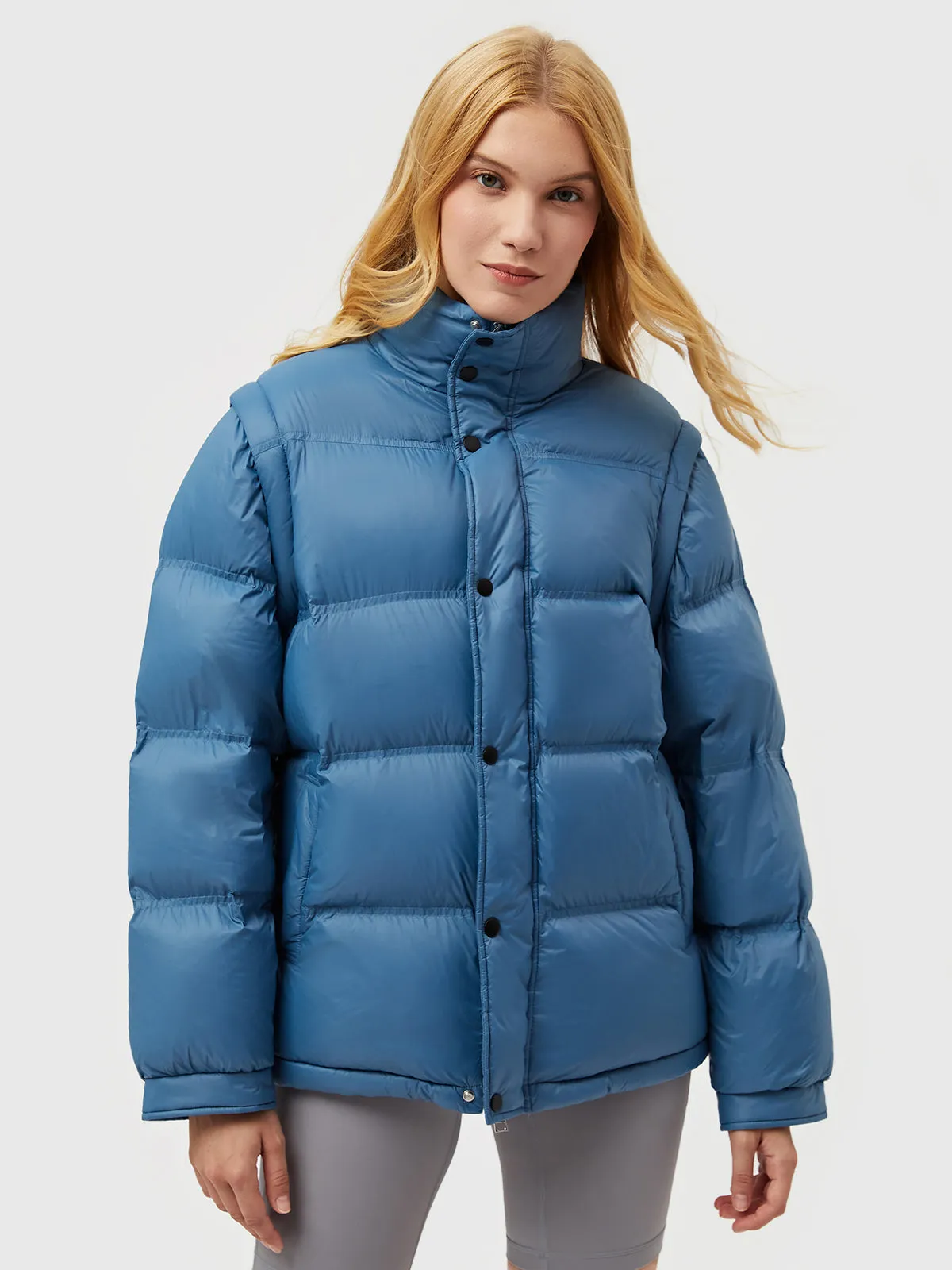 2 Ways to Wear Down Puffer Jacket With Removable Sleeves