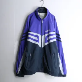 80’s "adidas" bright purple zip up track  jacket