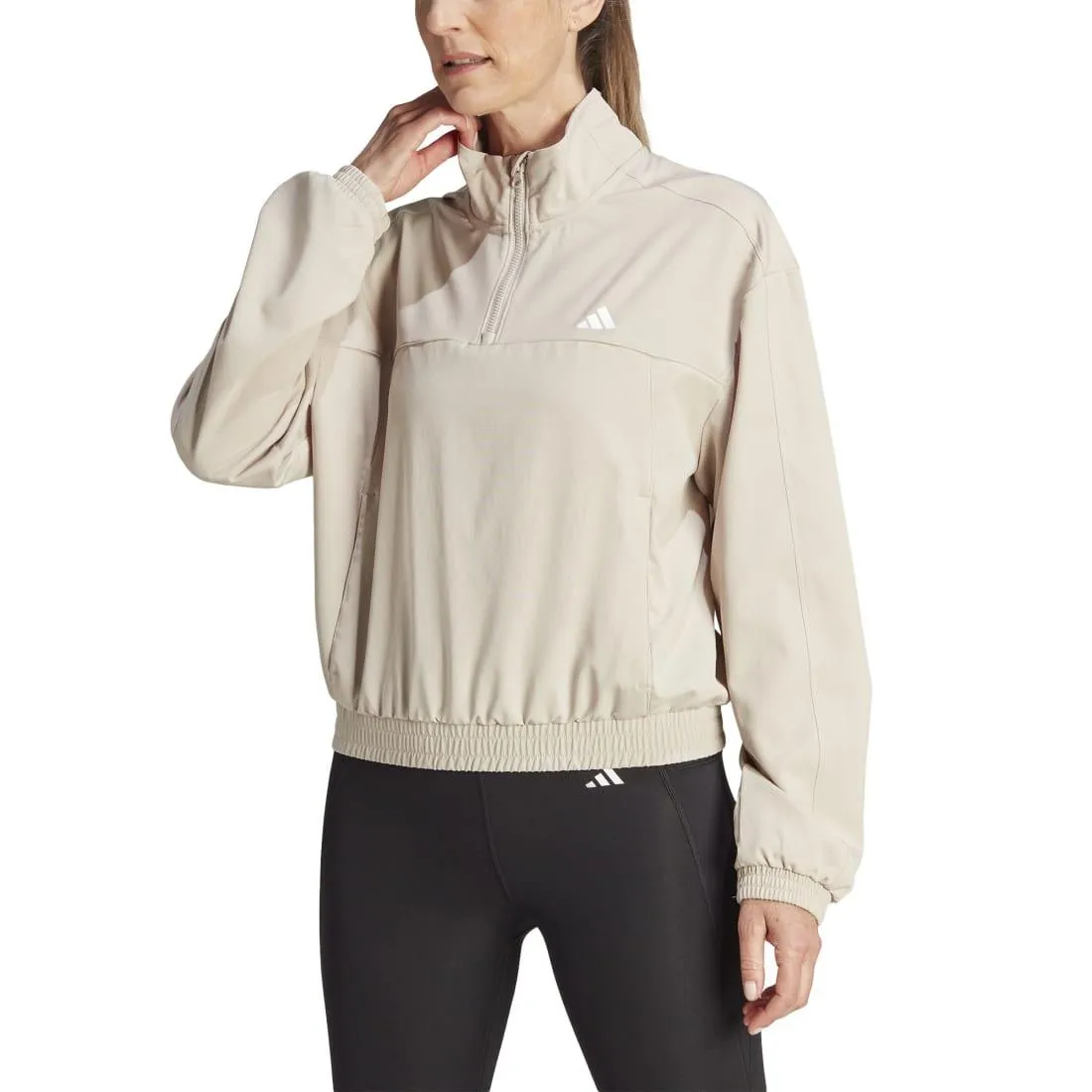 adidas Aeroready Train Essentials Woven 1/4 Zip Track Jacket - Women