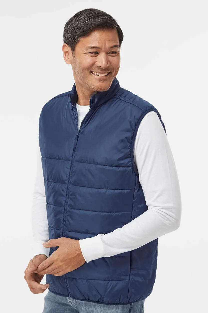 Adidas Mens Full Zip Puffer Vest - Team Navy Blue