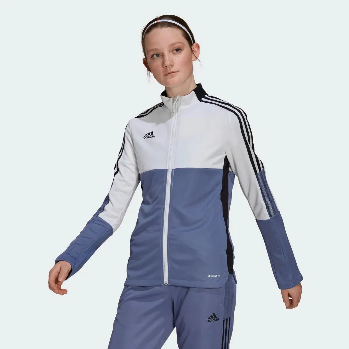 Adidas Women Tiro Track Jacket - White-Orbit Violet