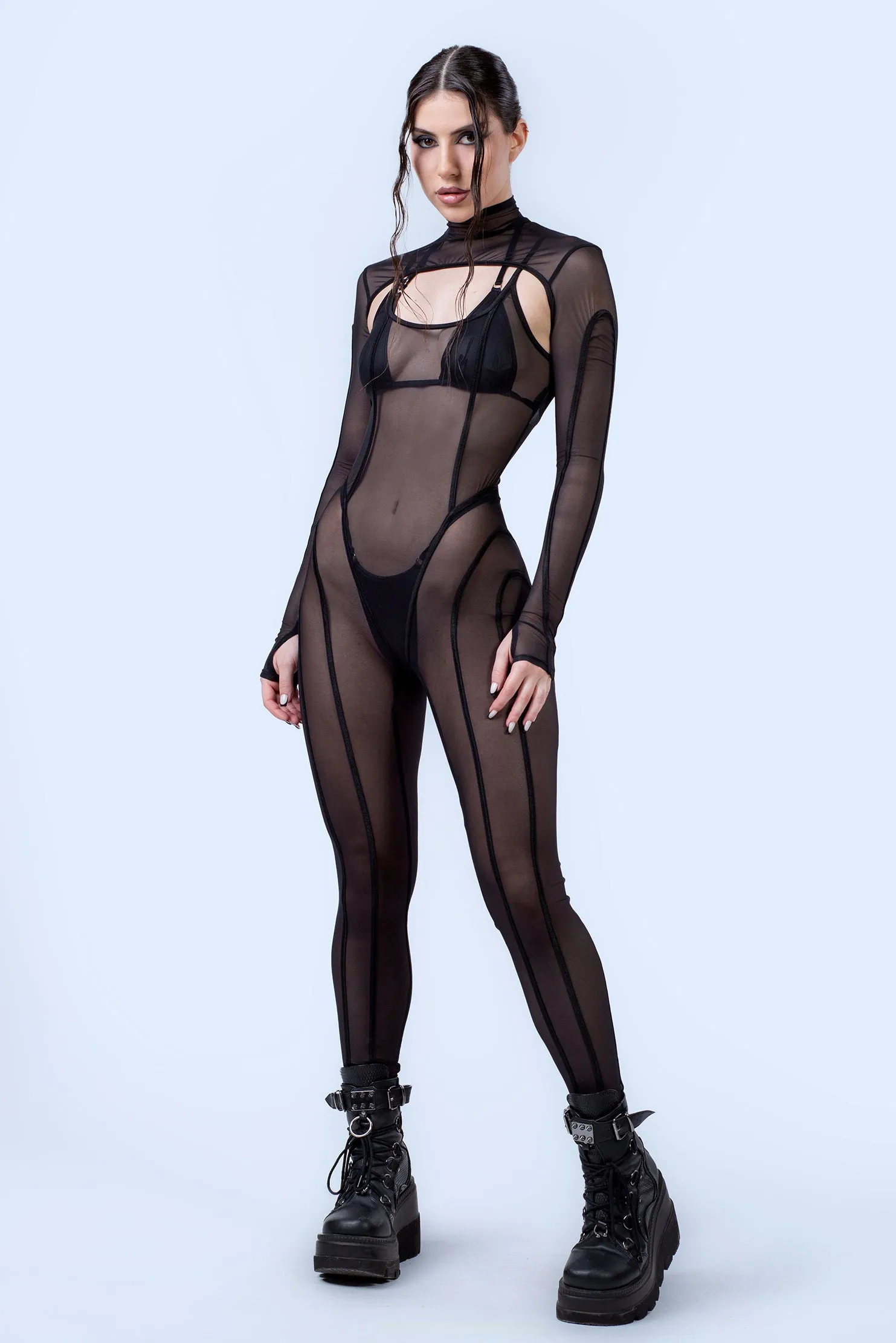 After Dark 2-Piece Mesh Catsuit