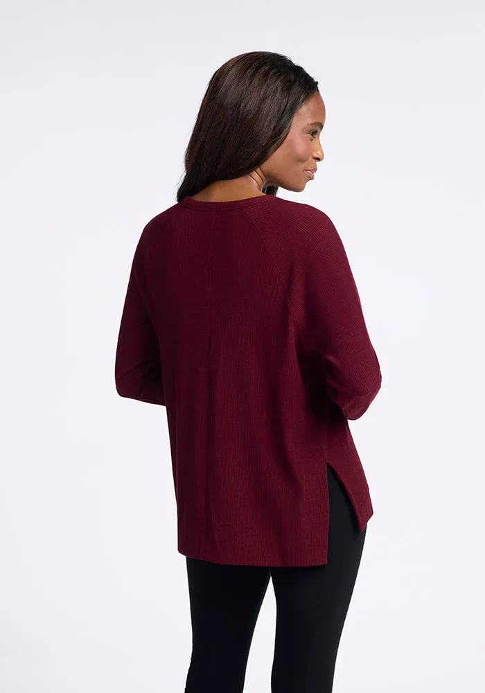 Ainsley Sweater • Final Sale Deals! - Cranberry Melange