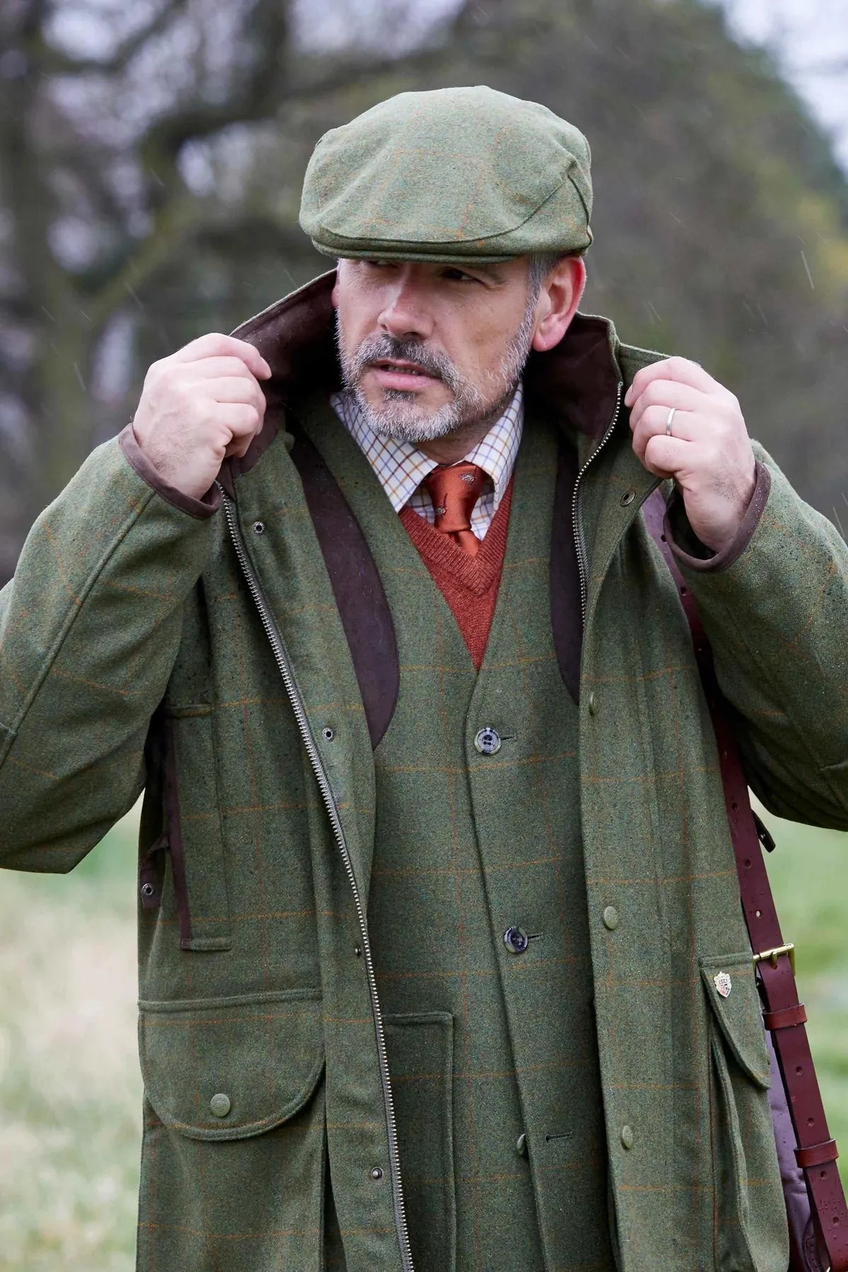 ALAN PAINE Combrook Mens Shooting Field Coat - Maple