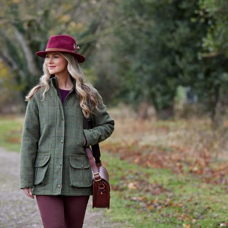 Alan Paine Rutland Ladies Tweed Coat - Pine