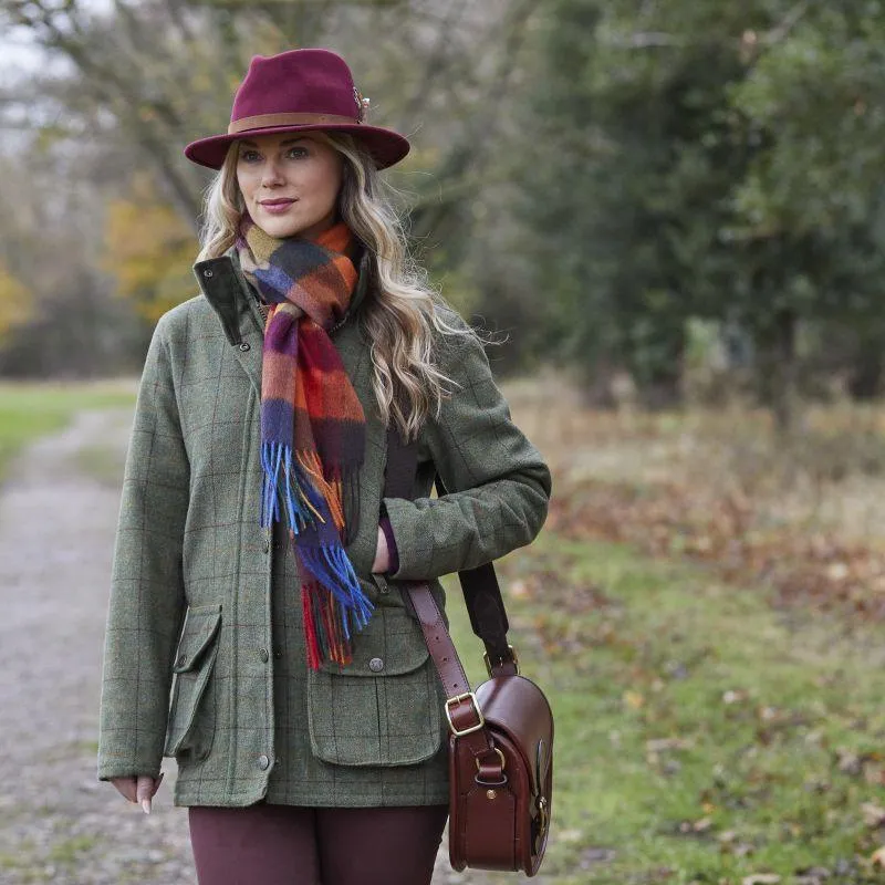 Alan Paine Rutland Ladies Tweed Coat - Pine