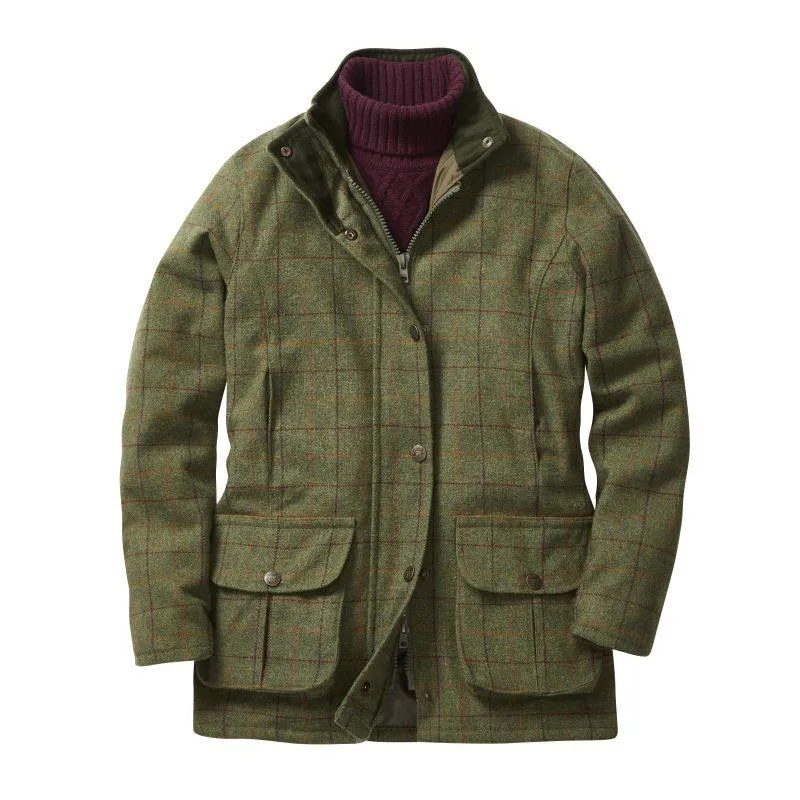 Alan Paine Rutland Ladies Tweed Coat - Pine