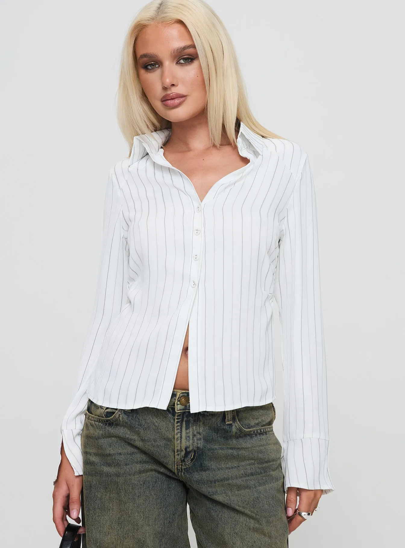 Aldgate Long Sleeve Top White