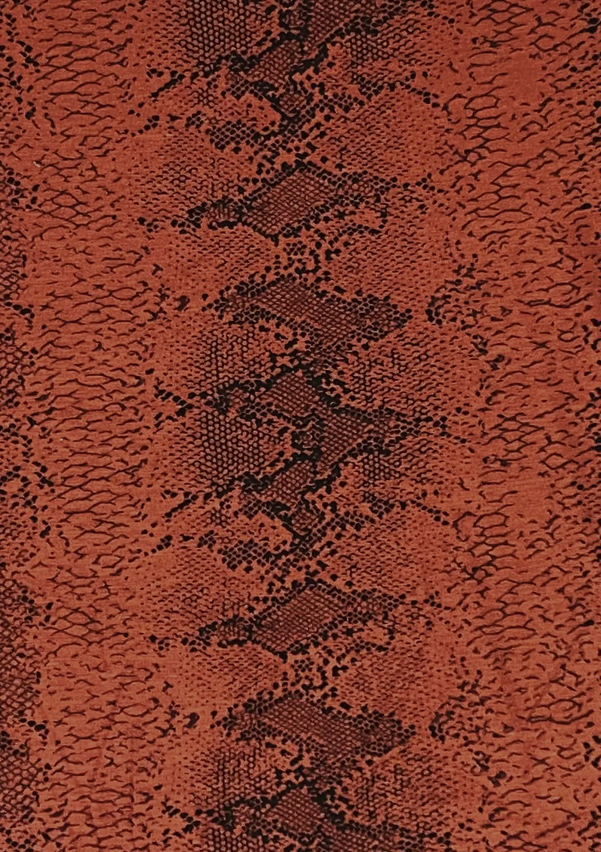 Animal Print Fabric Viscose Jersey Snake Skin Pattern 2-Way Stretch 62" Wide - Rust