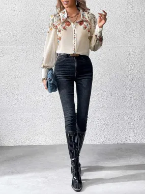 Anna Floral Long Sleeve Top