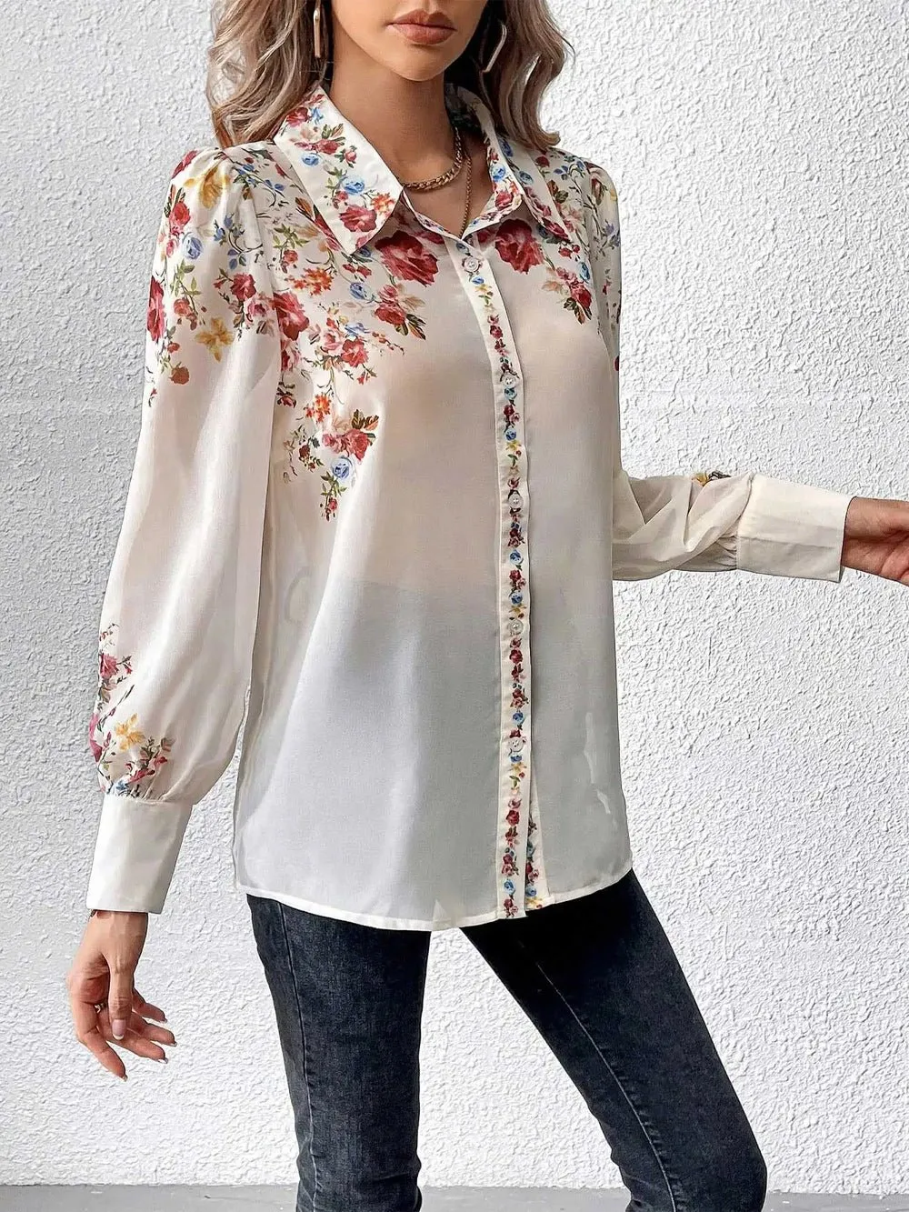 Anna Floral Long Sleeve Top