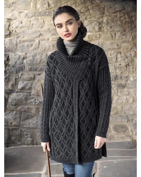 Aran Plated Oversized Coat