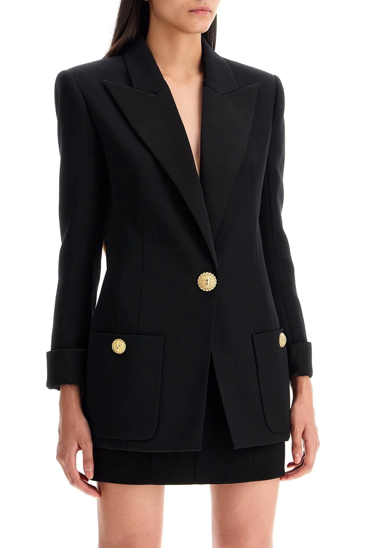 Balmain One-Button Jacket With Lapels