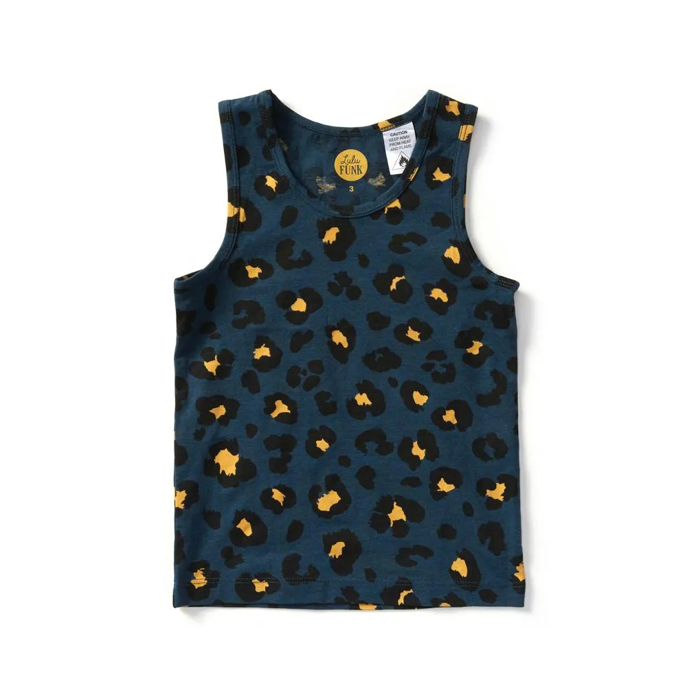 Bamboo/ Organic Cotton Leopard Night Sky Singlet