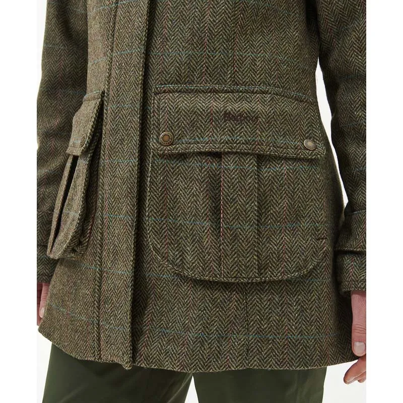 Barbour Fairfield Ladies Wool Tweed Waterproof Jacket - Gardenia