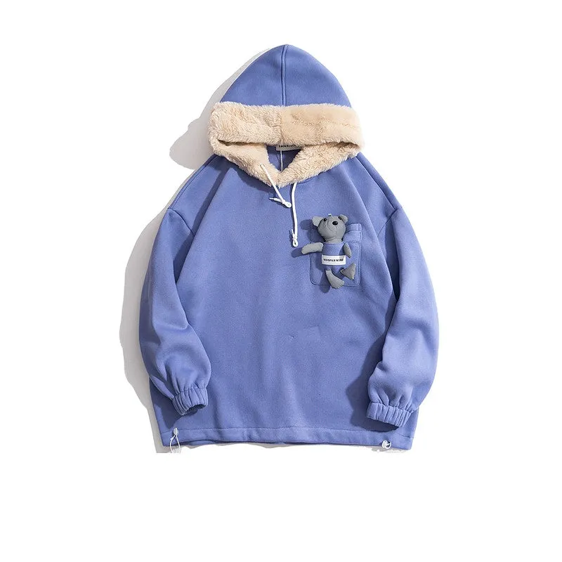 Bear Plush Hooded Sweater