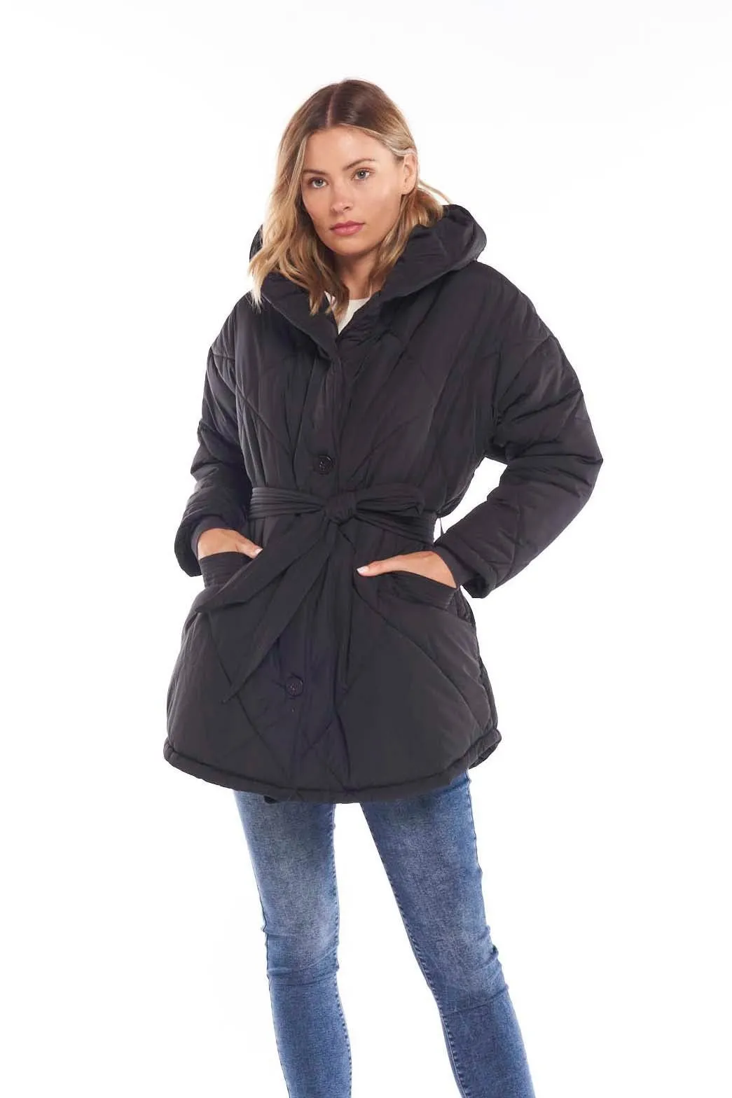 Betty Basics Archie Puffer Jacket in Black