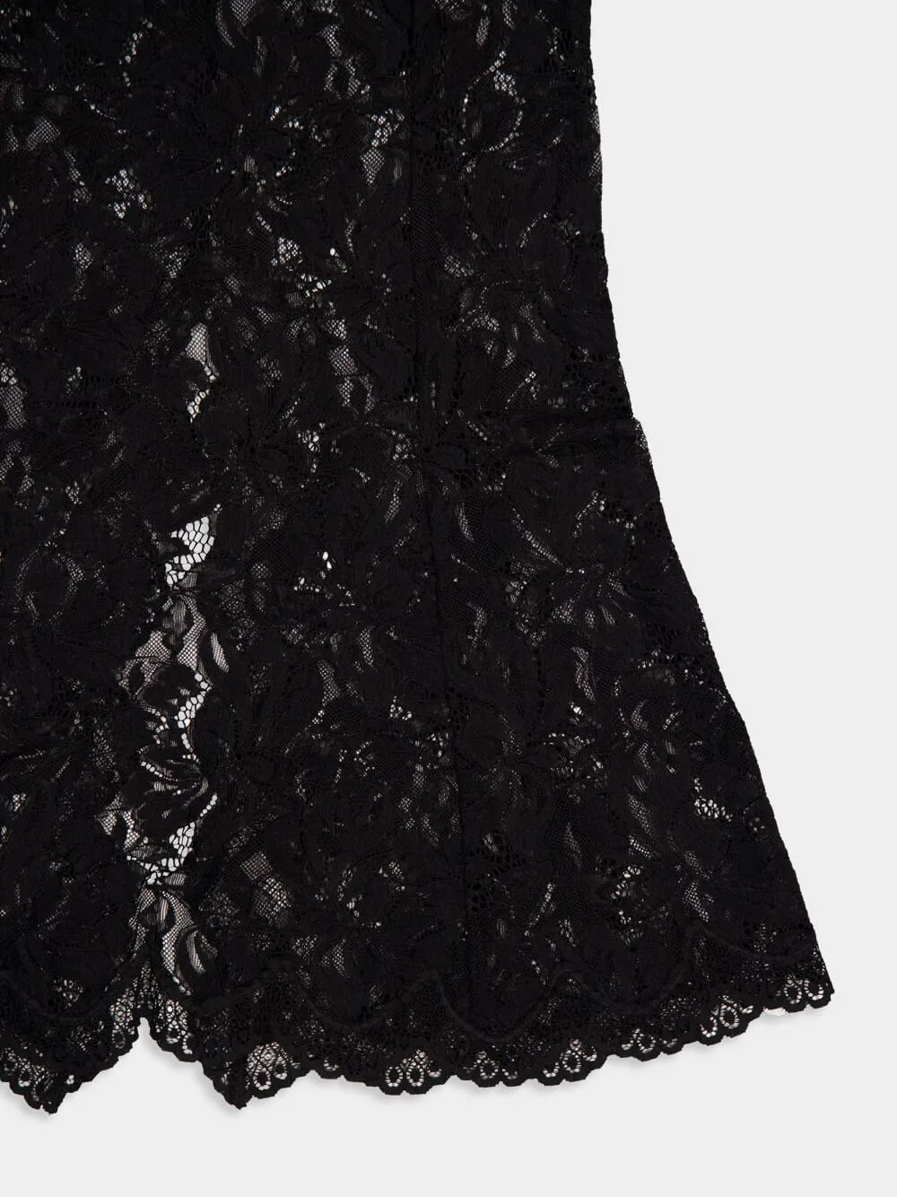 Black Long Lace Skirt