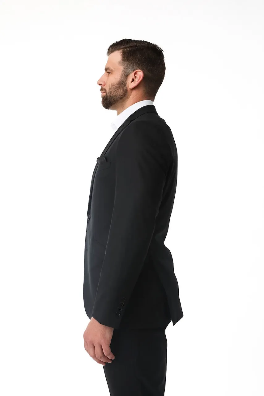 Black Stretch Premium Suit Coat