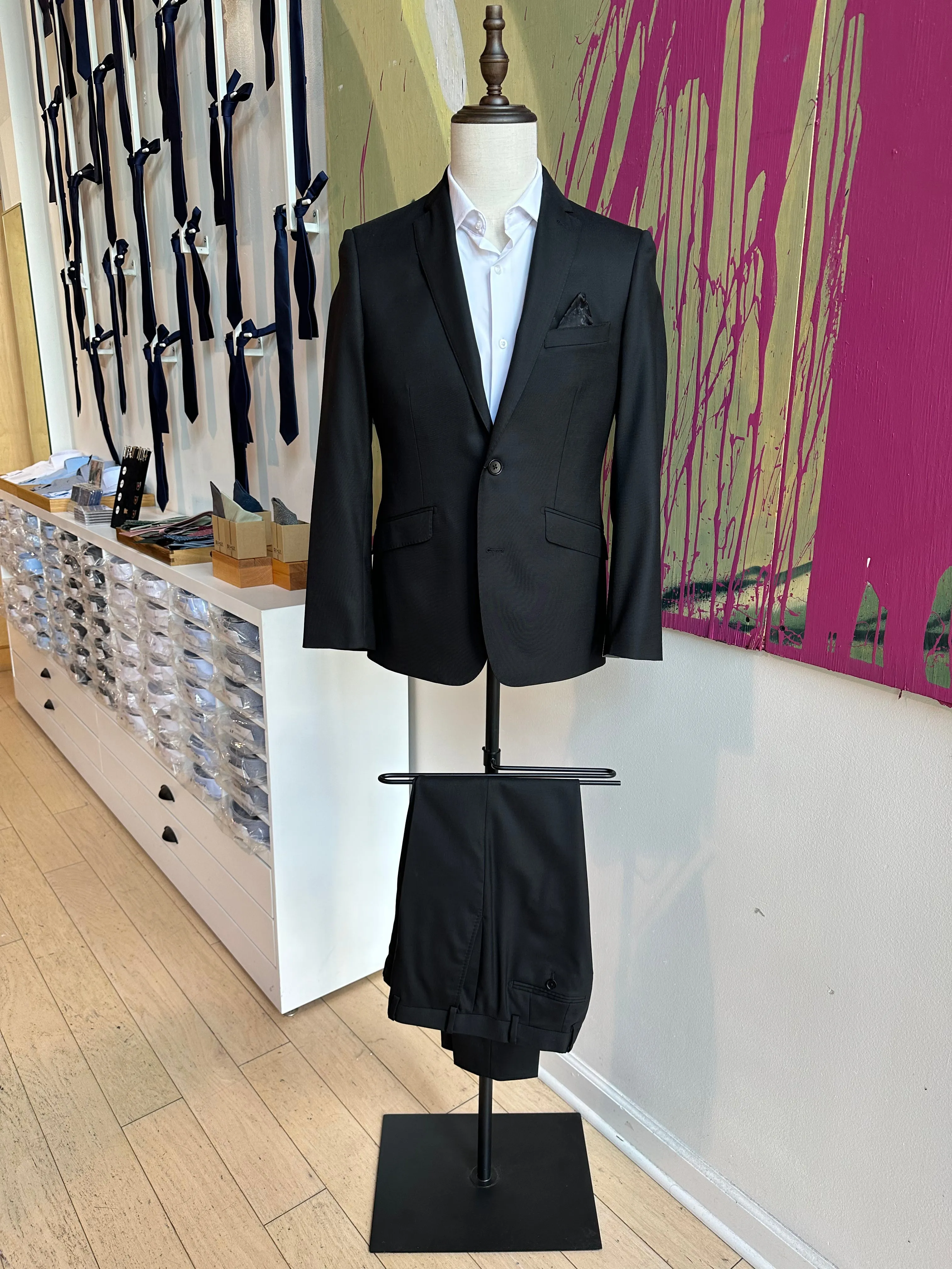 Black Stretch Premium Suit Coat