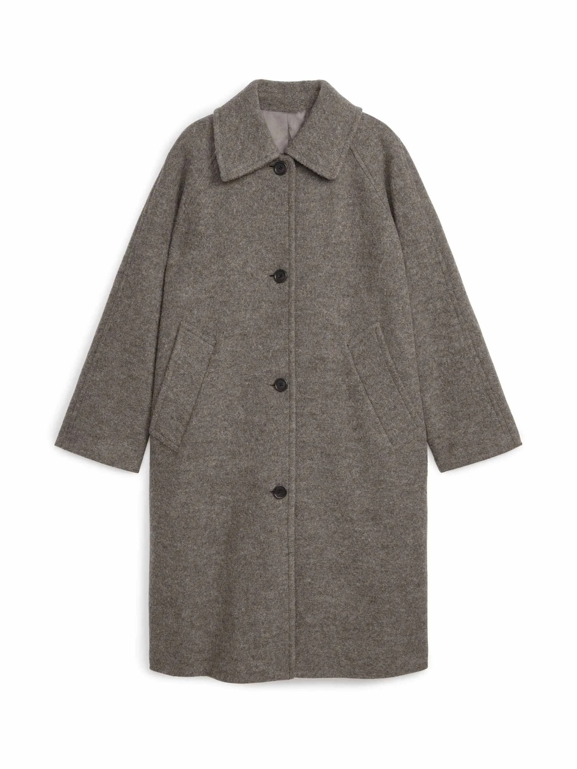 Bouclé wool oversized coat