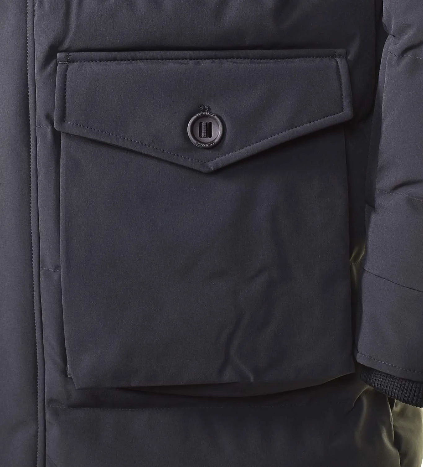 Branksome Long Puffer Jacket in Black