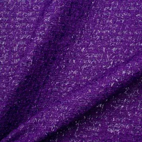 Bright Purple Lurex Wool Bouclé