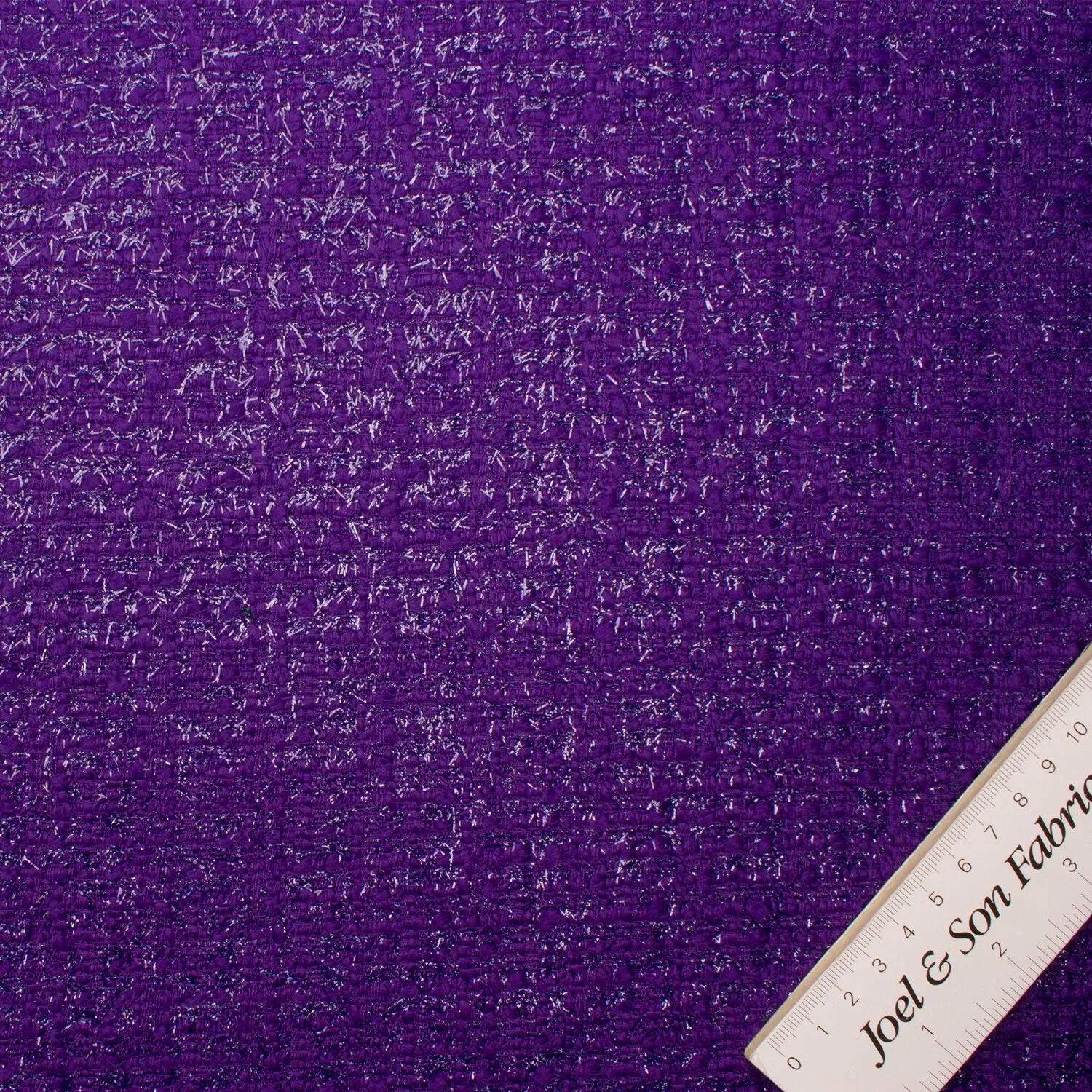 Bright Purple Lurex Wool Bouclé