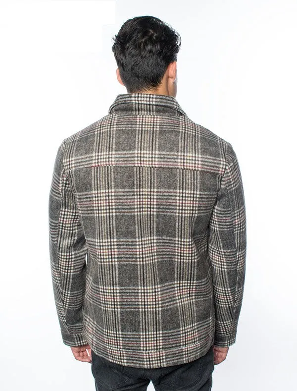 Brown Plaid Flannel Jacket