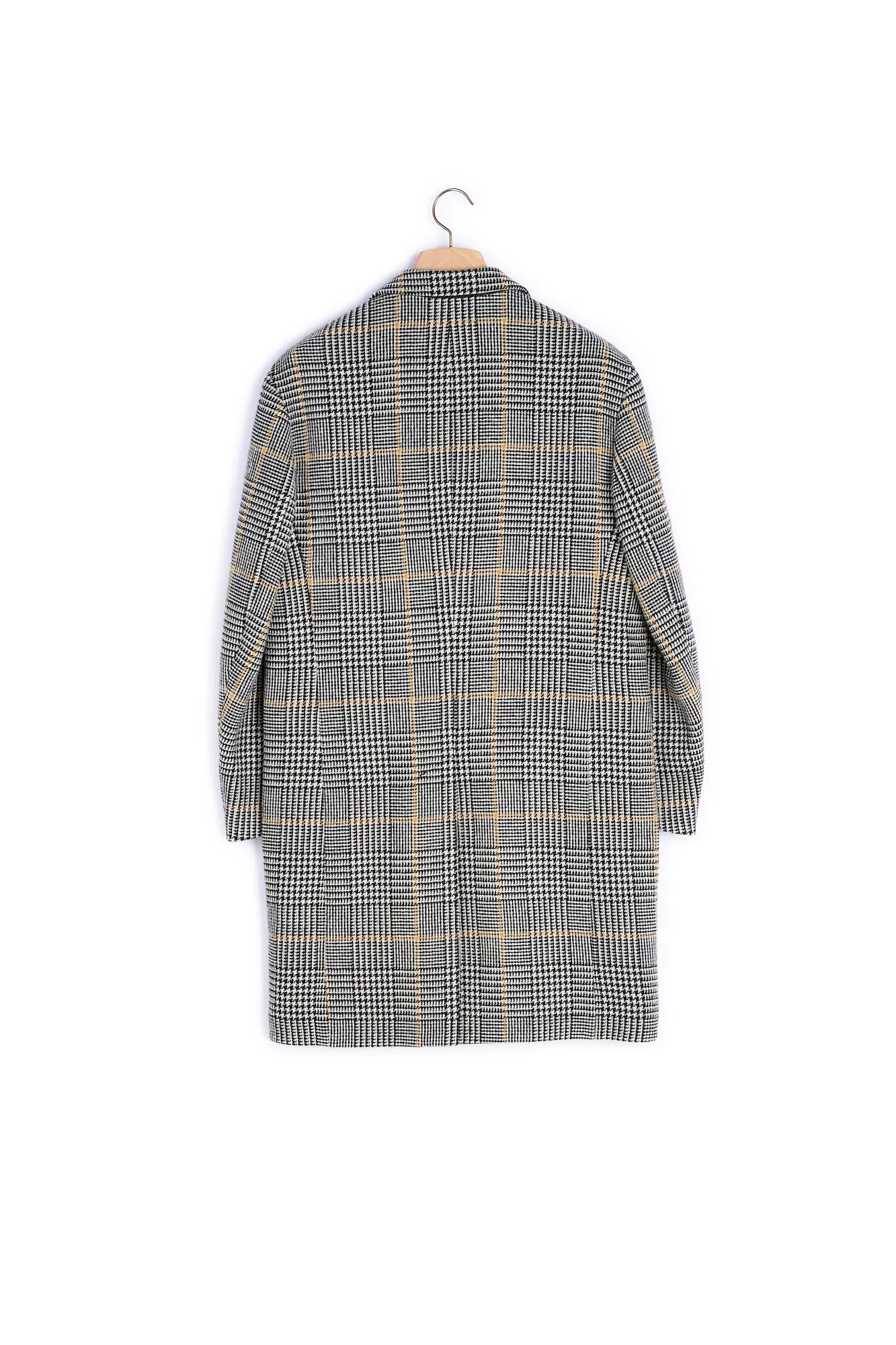 Checked overcoat