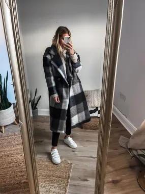 Checked Wool Coat