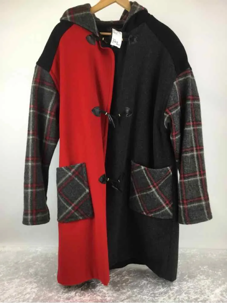 Christian Cole Size 14/16 red/gray wool Coat