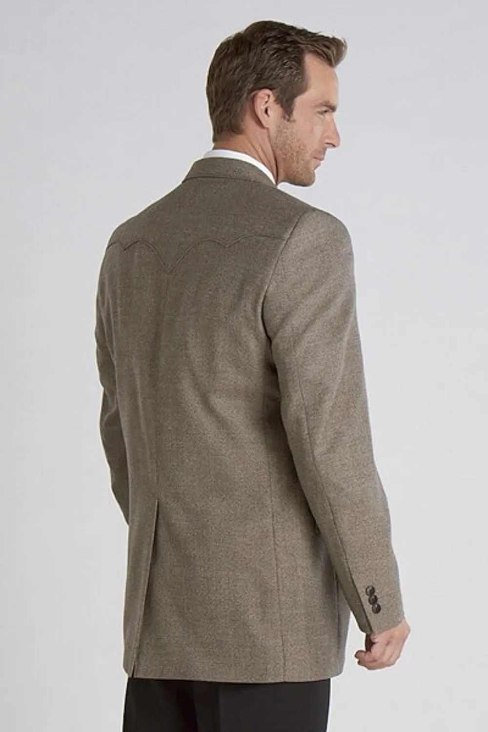 Circle S Mens Donegal Brown Wool Blend Plano Sport Coat 46 R