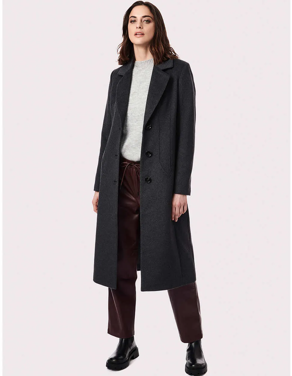 City Chic Long Wool Coat for Women