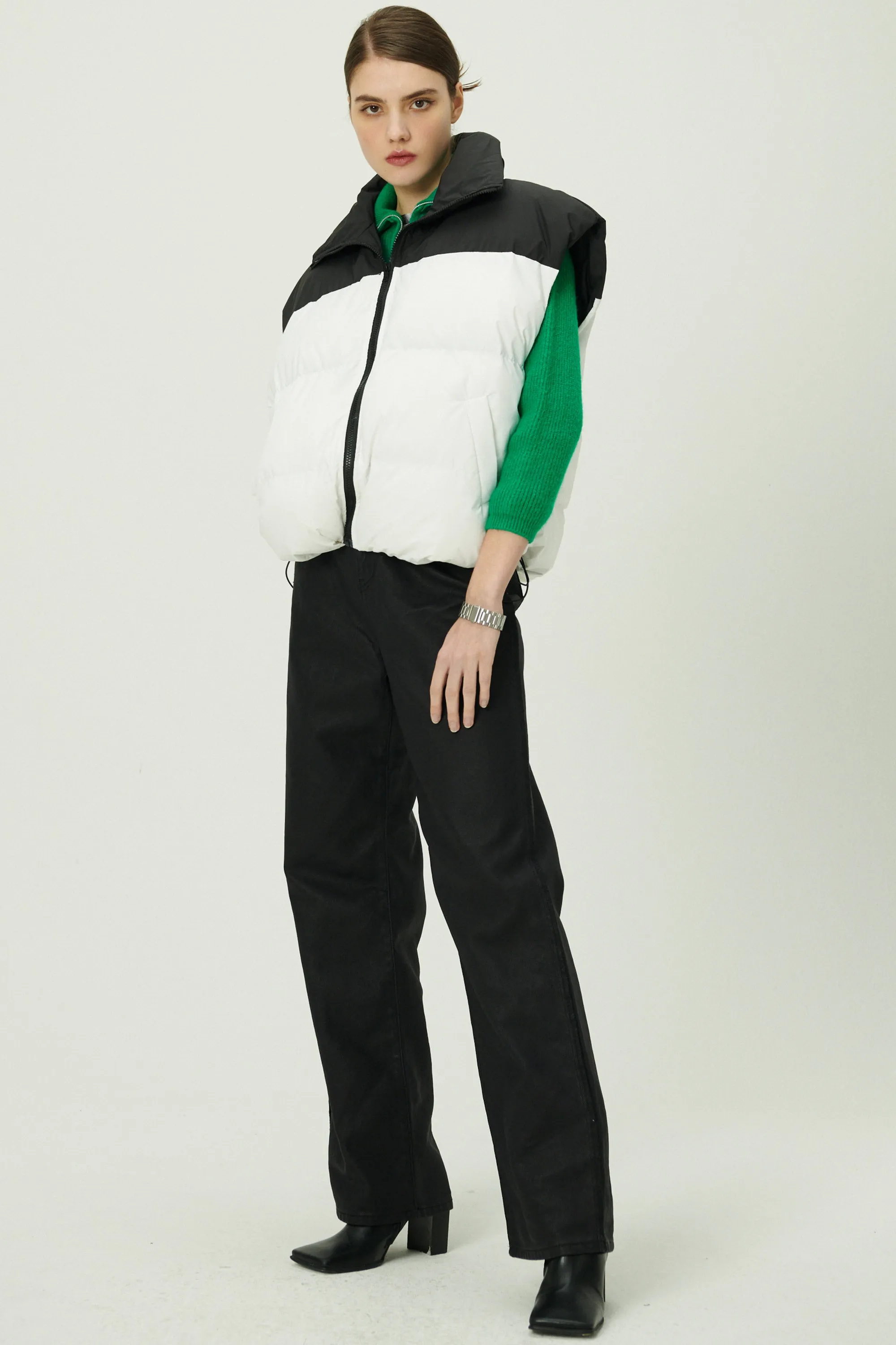 Claudia Color Block Puffer Vest