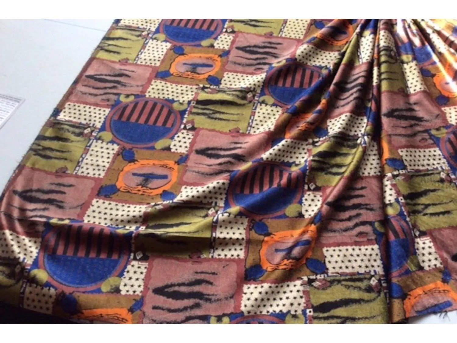 CLEARANCE:  Nicosia printed Velveteen Fabric - Good Quality