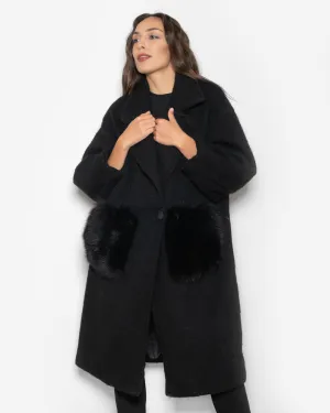 Coat With Fox pockets black