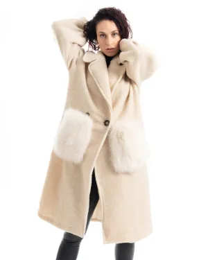 Coat With Fox pockets Cream