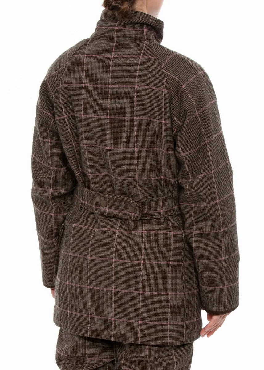 Combrook Ladies Tweed Shooting Coat In Ebony - Shooting Fit