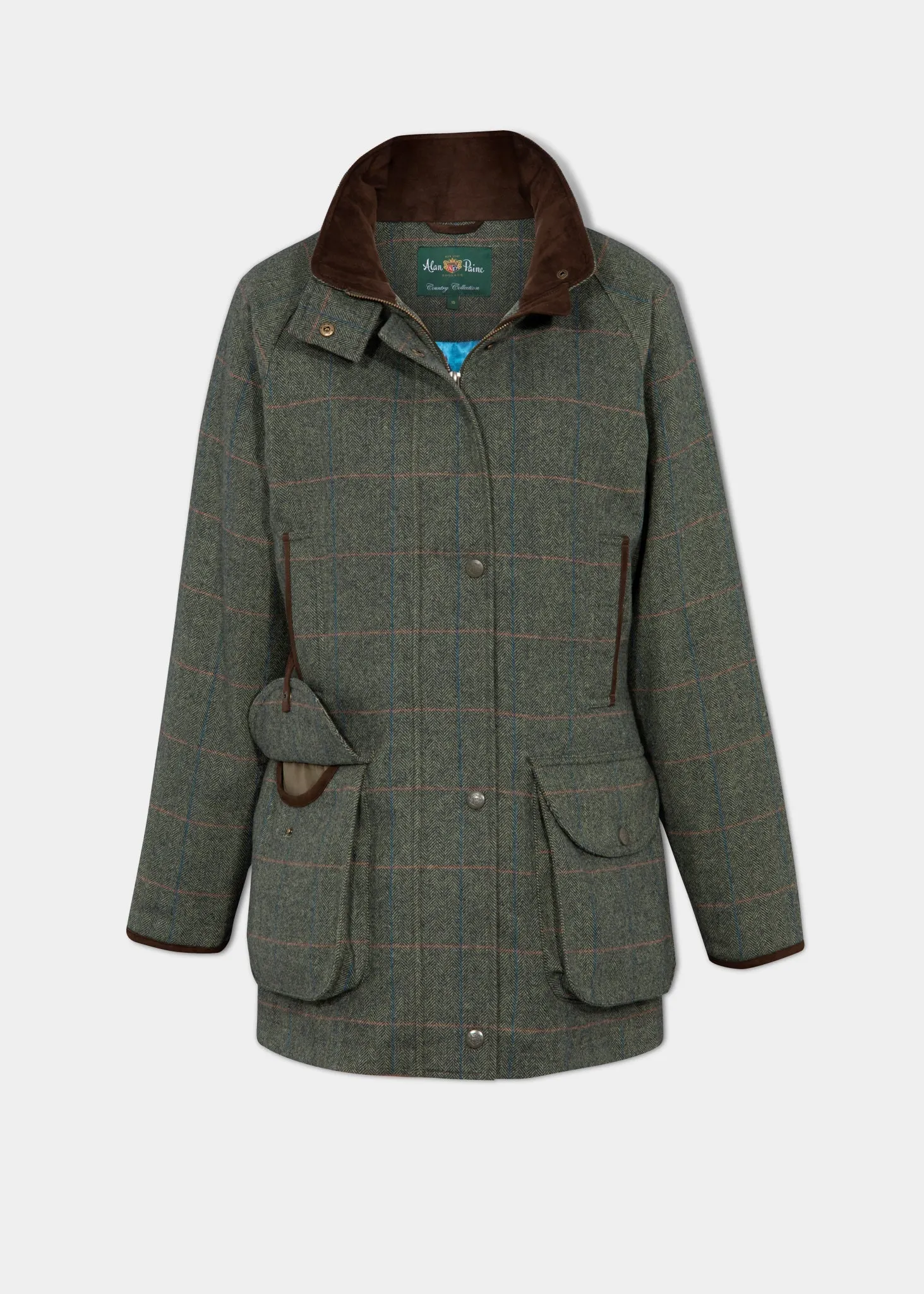 Combrook Ladies Tweed Shooting Coat In Spruce - Shooting Fit