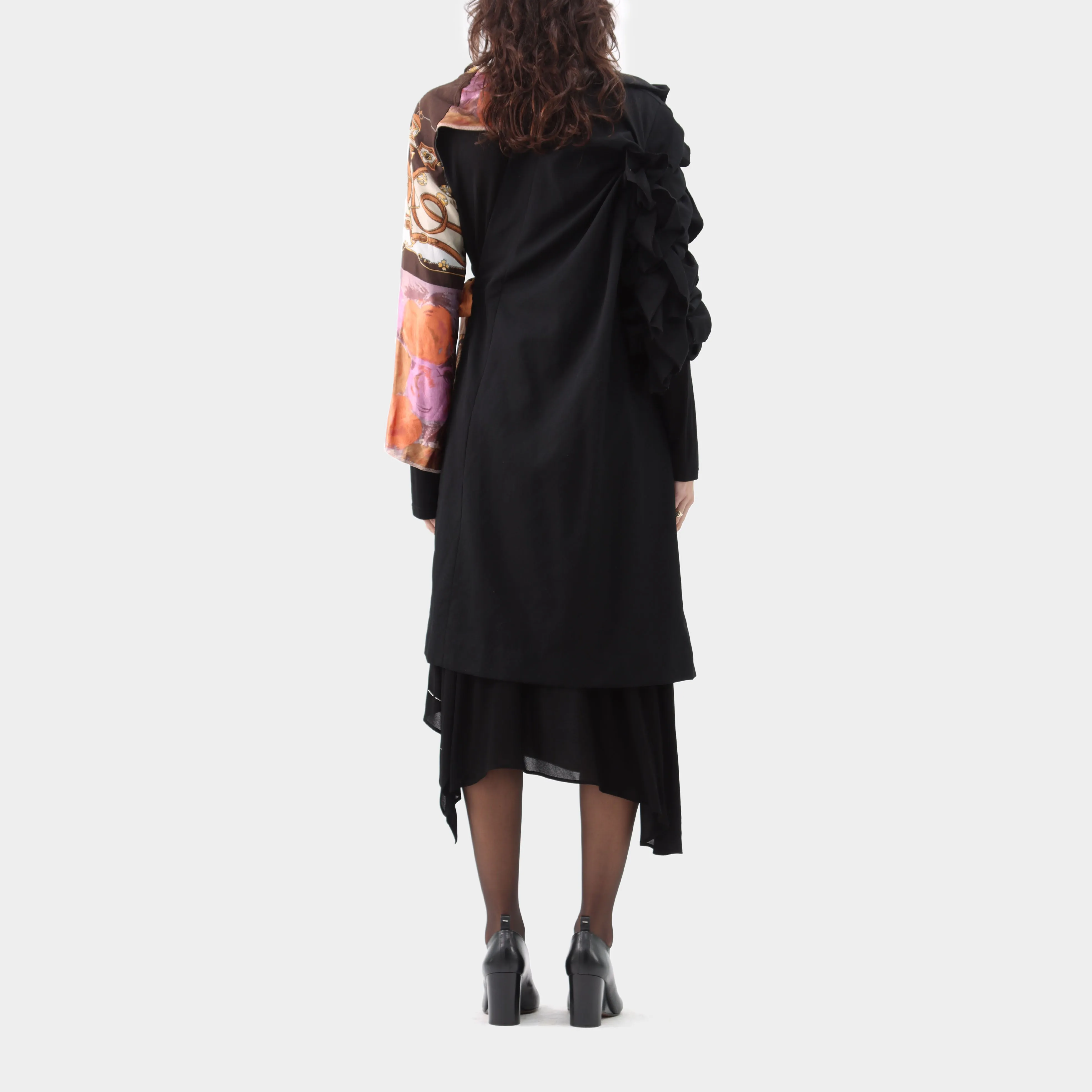 Comme des Garçons Ruffle Recycled Scarf Half Coat