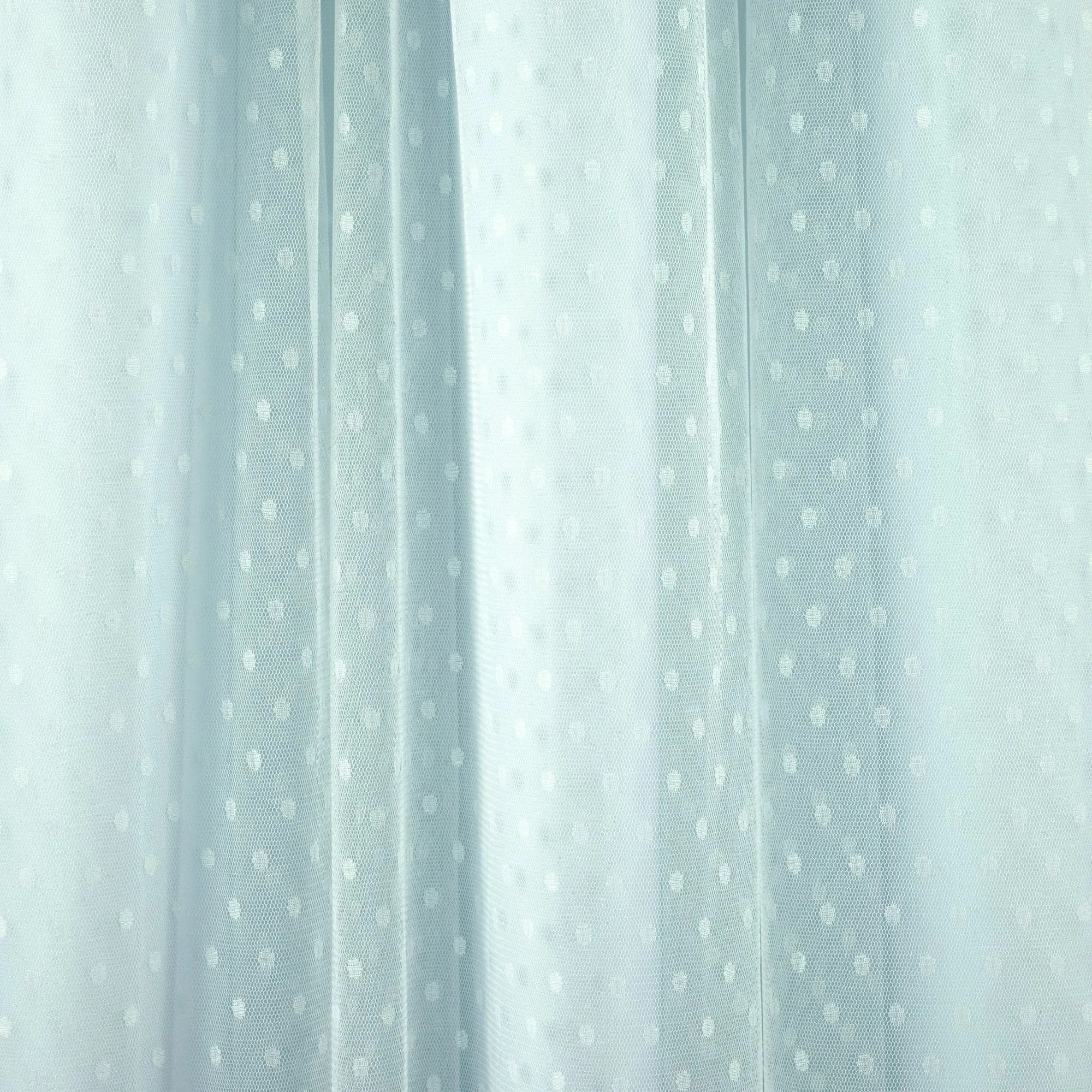 Cottage Polka Dot Sheer Window Curtain Panel Set