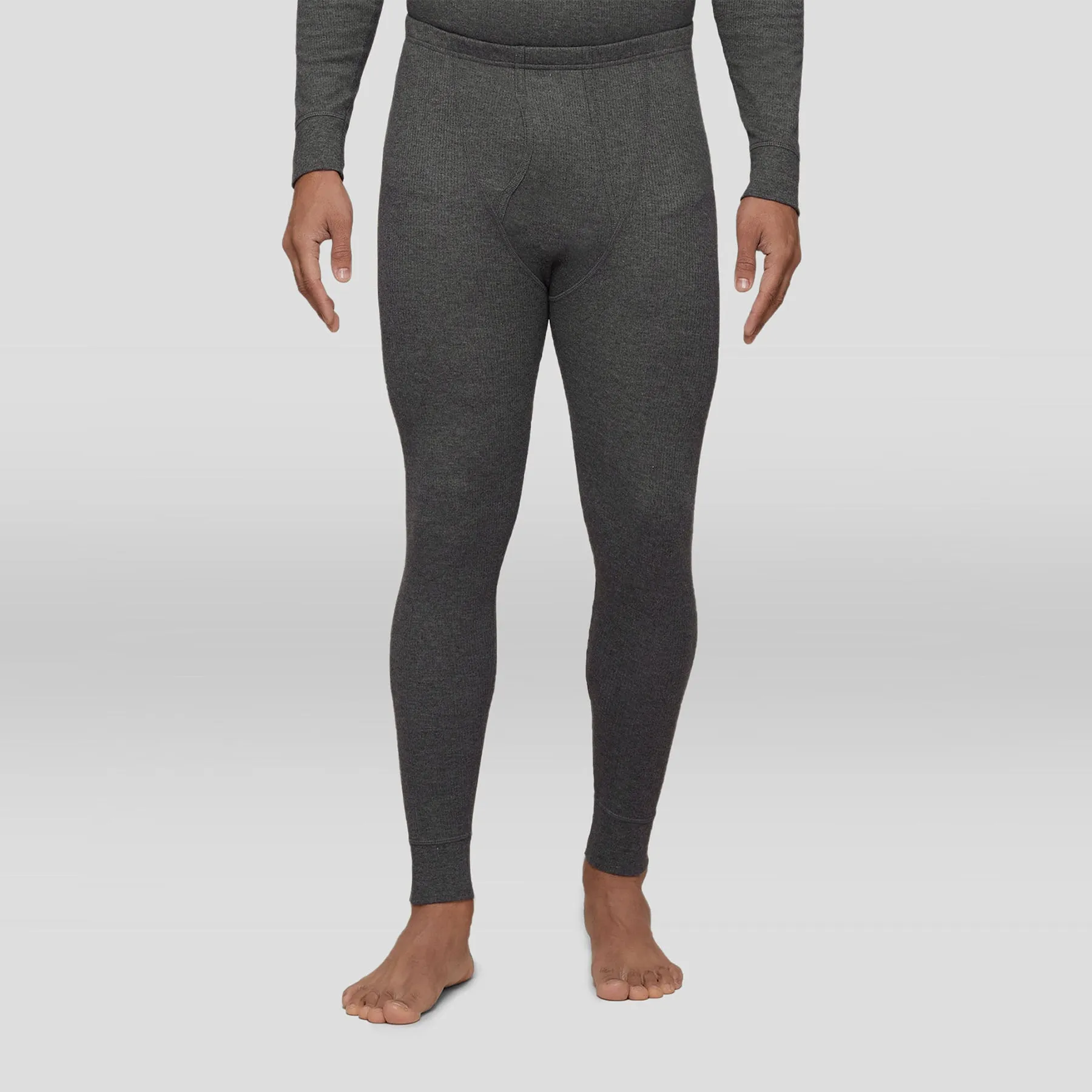 Cotton Rich Thermal Long Johns Graphite Grey